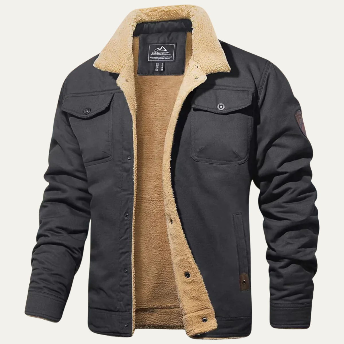 Men's Winter Jacket with Fleece Lining