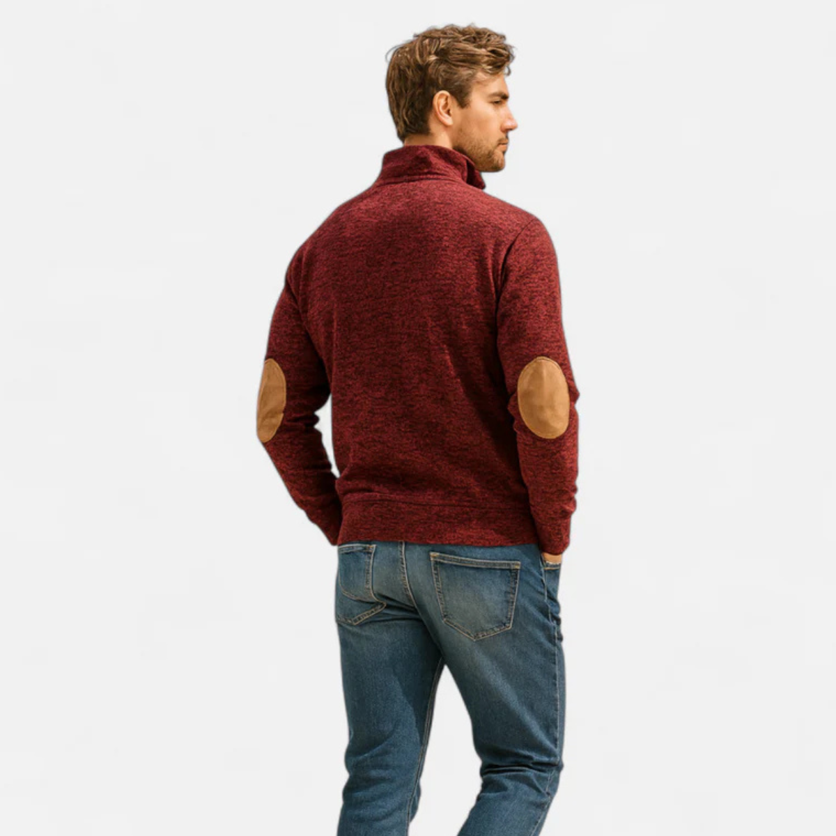 Tarvisio Men's Heritage Knitted Sweater with Elbow Patches