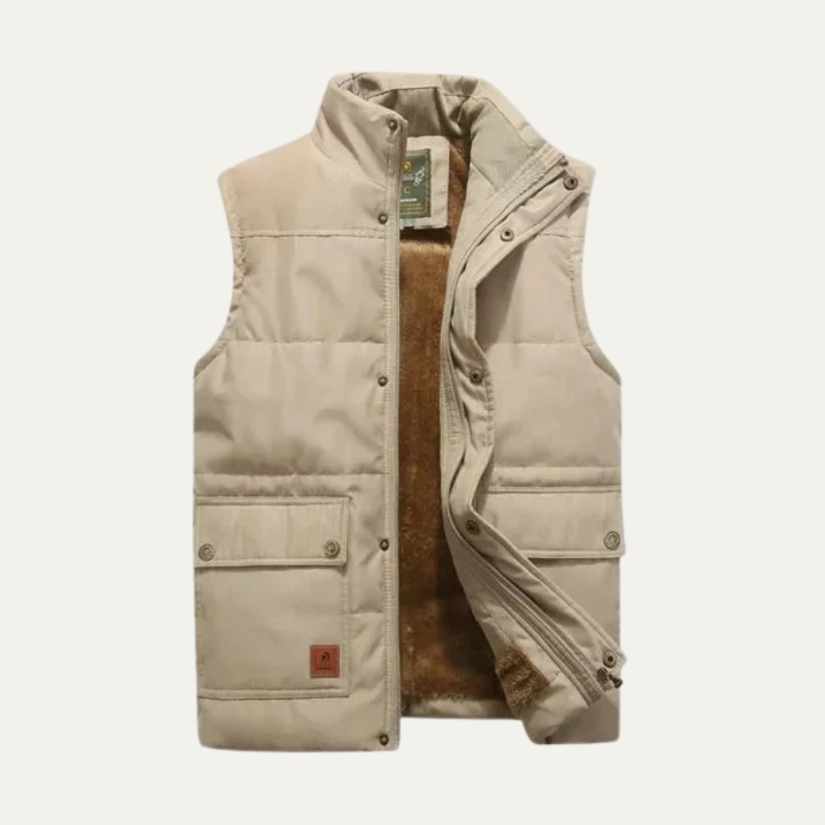 Aspen Men's Modern Fleece-Lined Winter Vest for Warmth