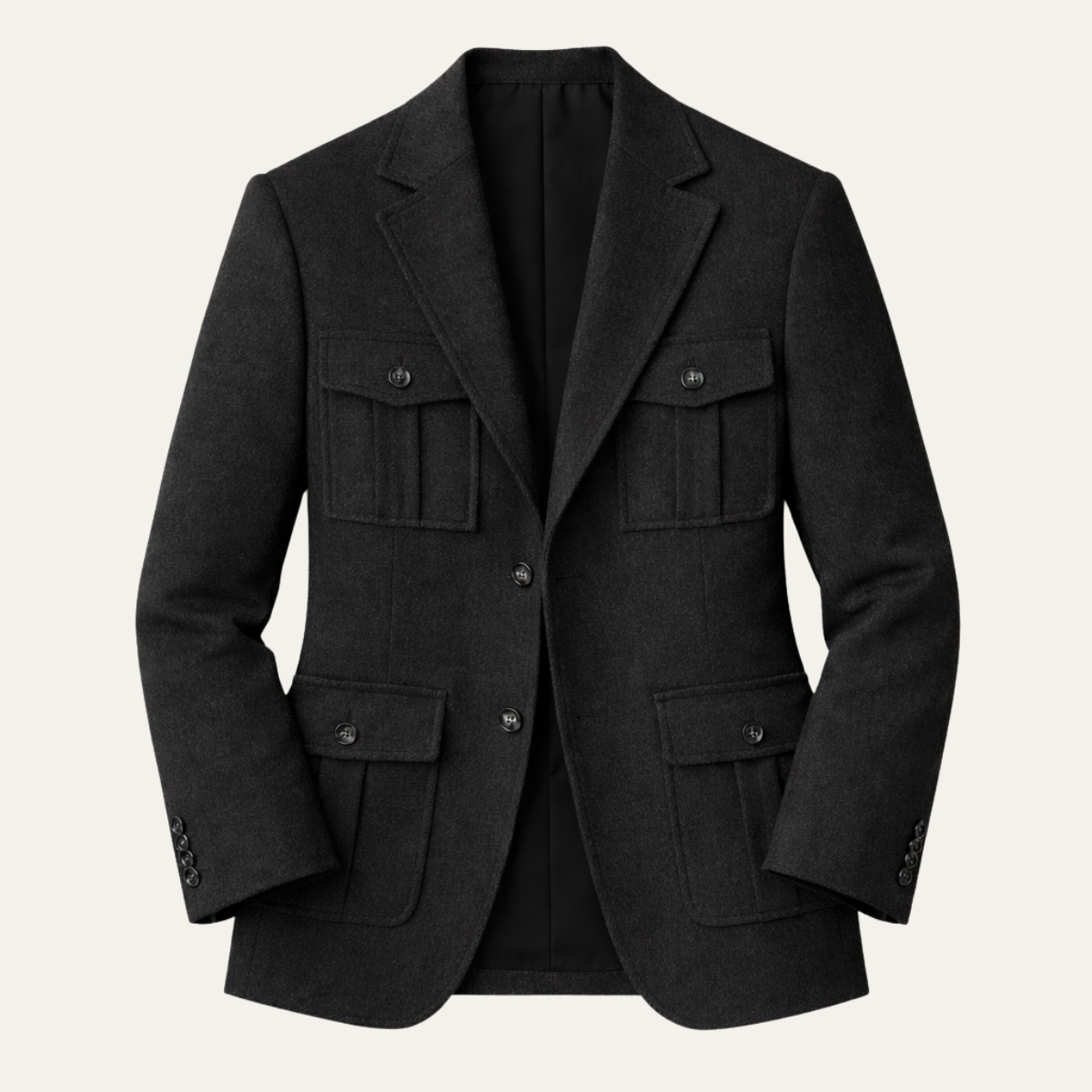 The Turin Men’s Multi Pocket Tweed Blazer Suit Jacket