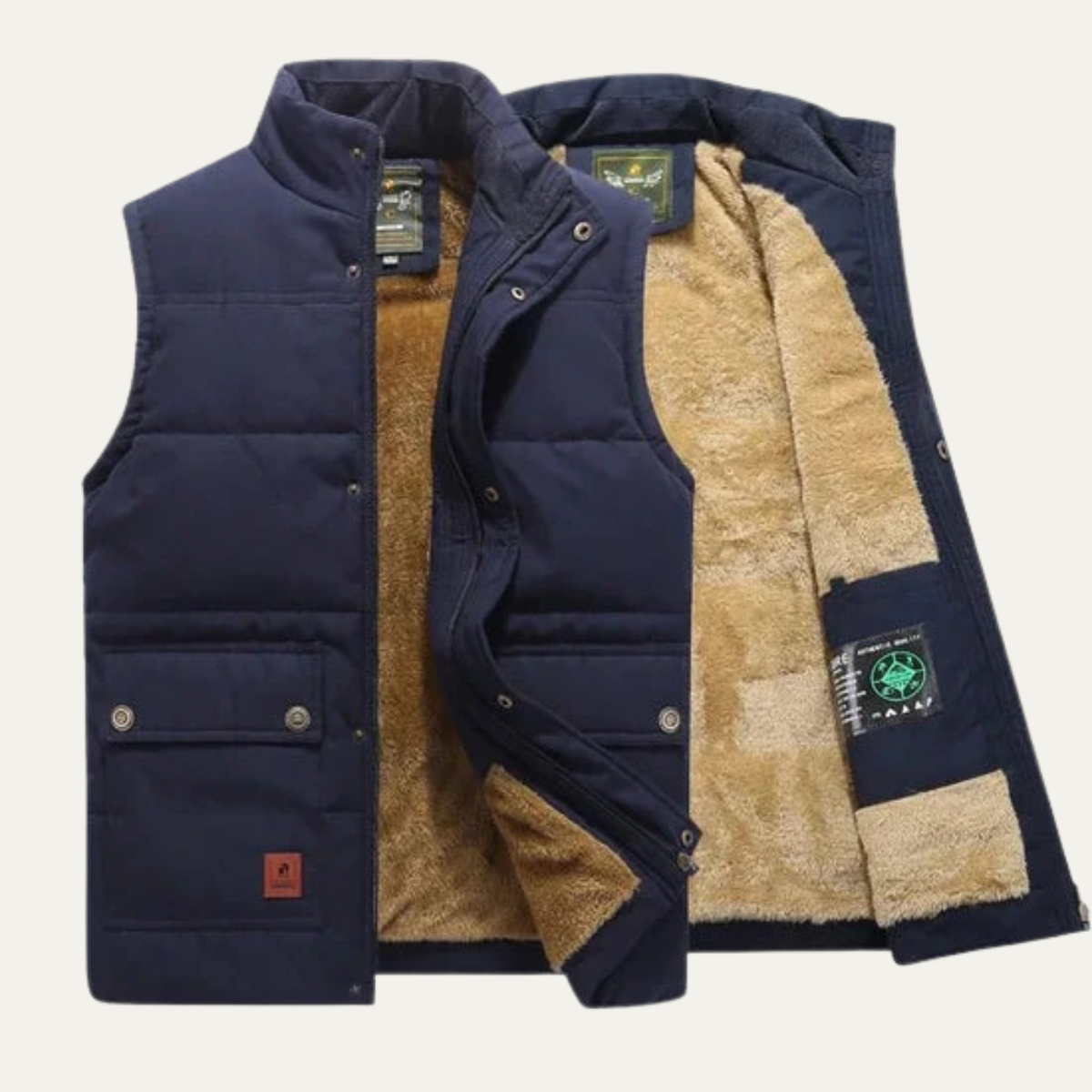 Aspen Men's Modern Fleece-Lined Winter Vest for Warmth