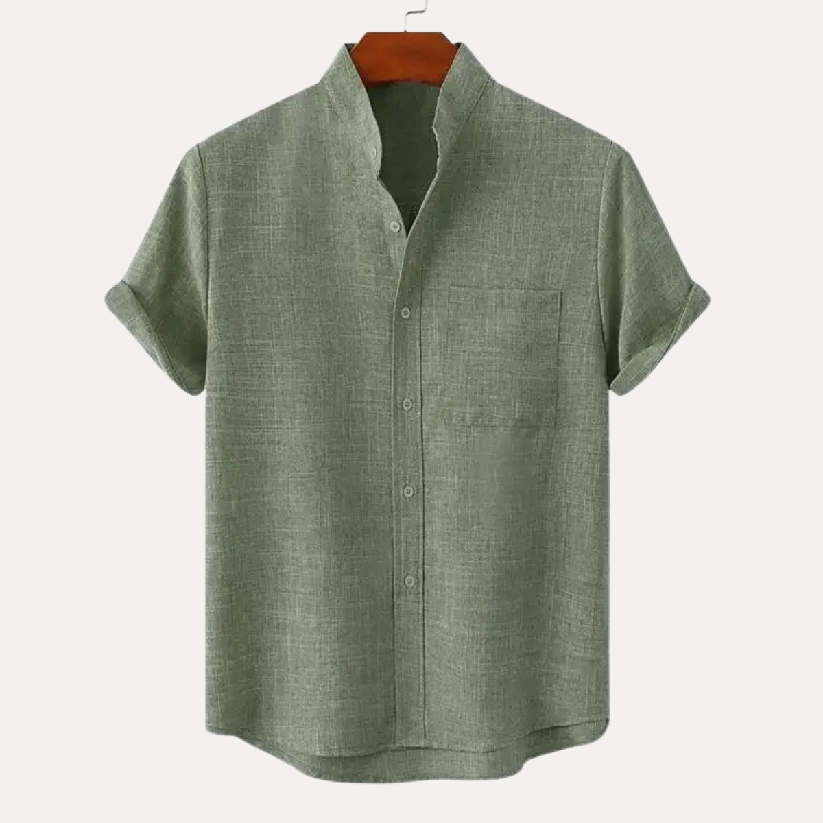 The Edinburgh Men’s Cotton Linen Short Sleeve Button Up Casual Shirt