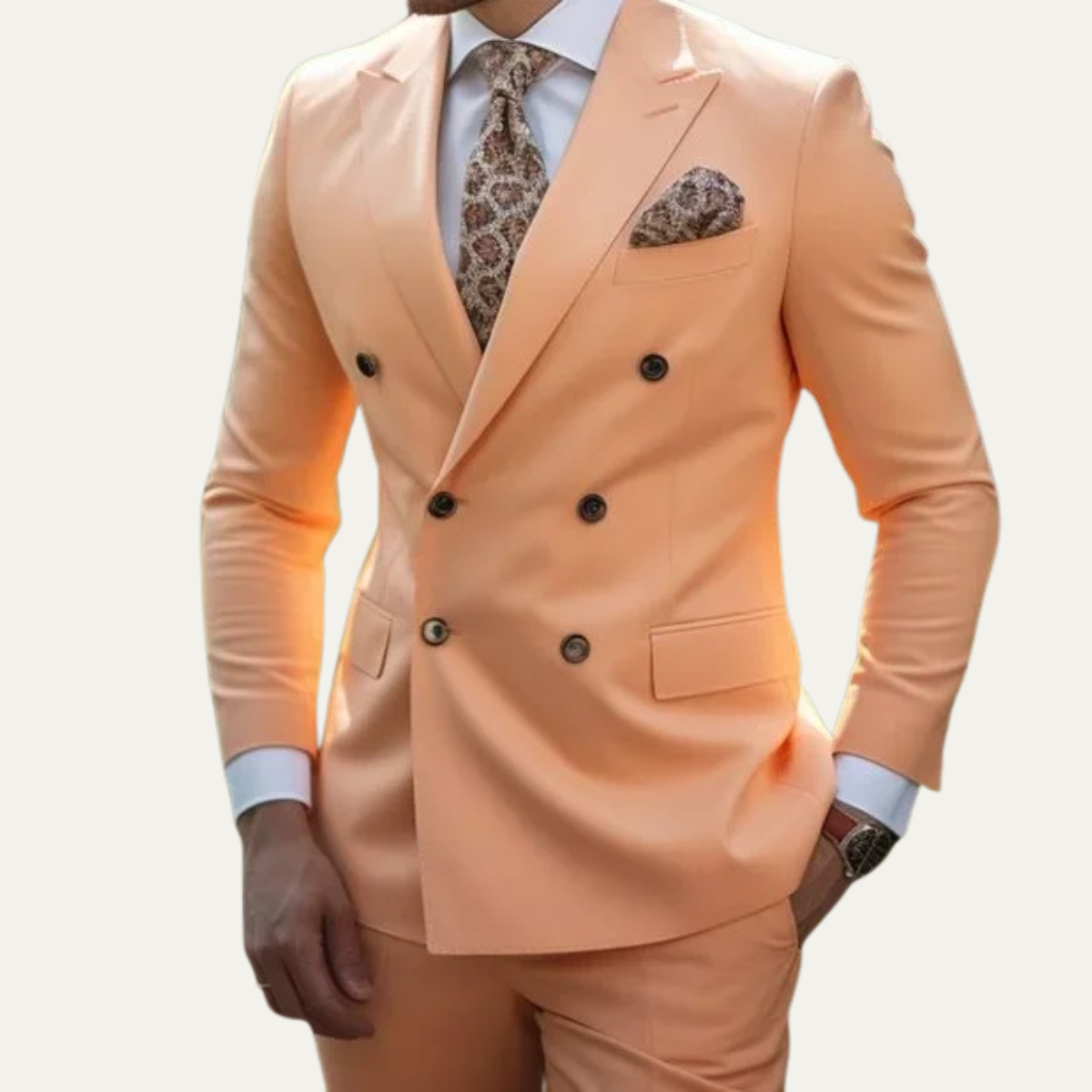 The Sirmione Men’s Double Breasted Suit – Trendy Formal Jacket and Trousers Set