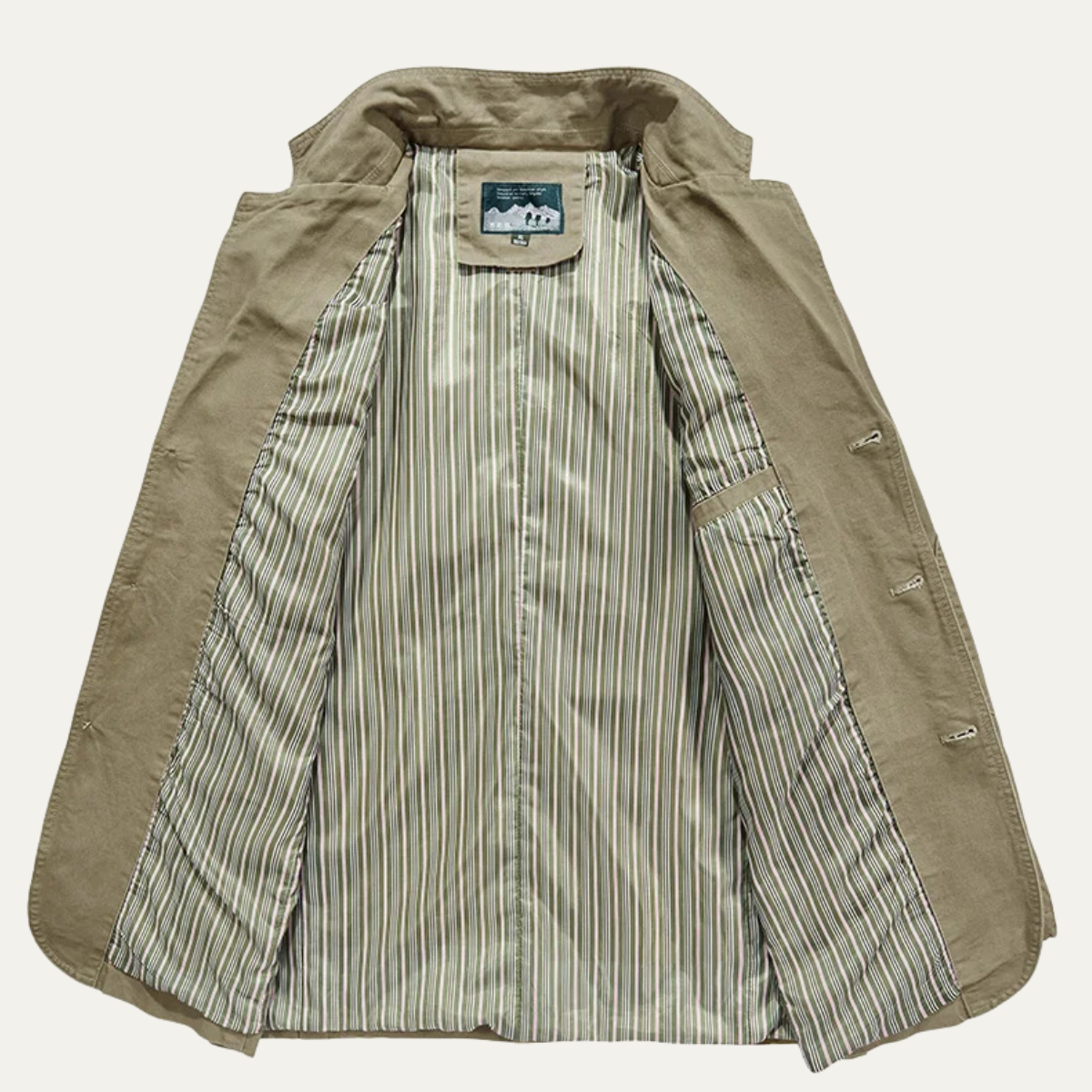 Men’s Slim Fit Button Up Lightweigh Blazer Jacket – Khaki