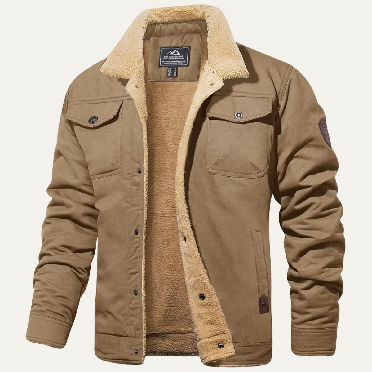 Men's Winter Jacket with Fleece Lining