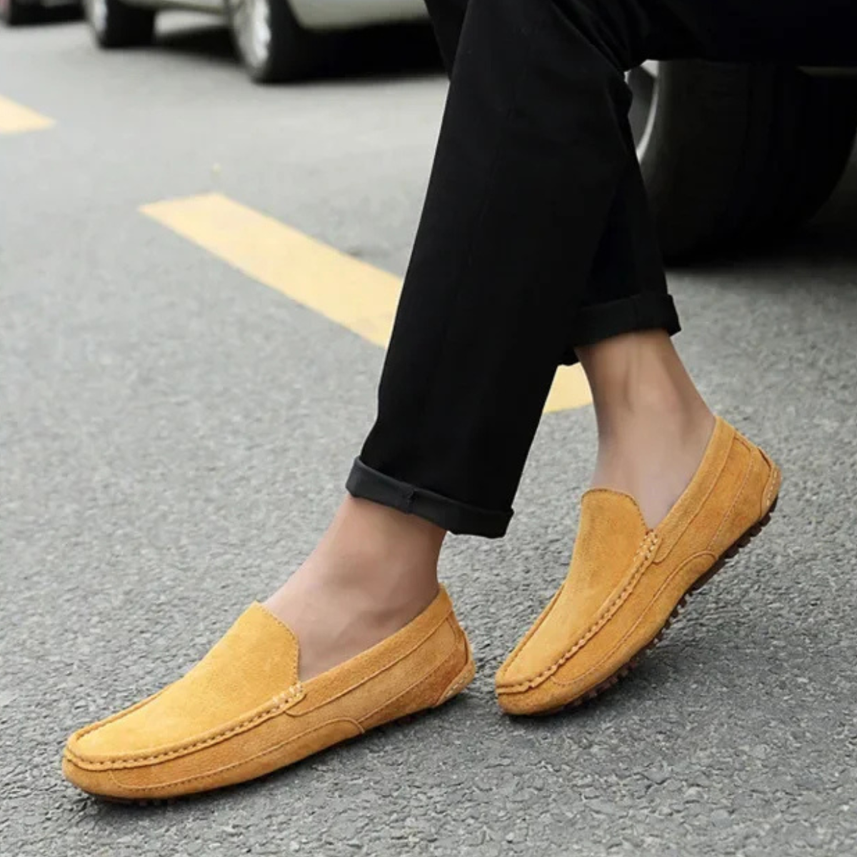 The Blenheim Men’s Suede Leather Loafers Casual Slip On