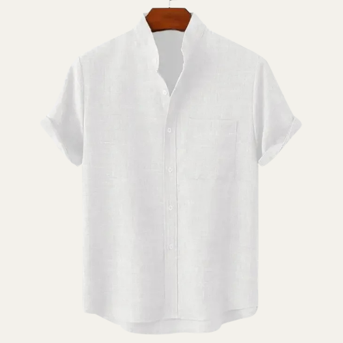 The Glasgow Men’s Cotton Linen Short Sleeve Button Up Trendy Shirt