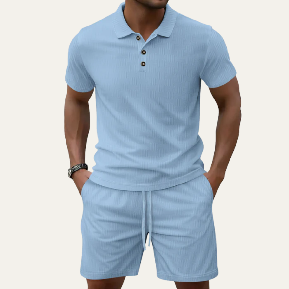 The Ragusa Men’s Casual Summer Set - Polo Shirt & Shorts Set