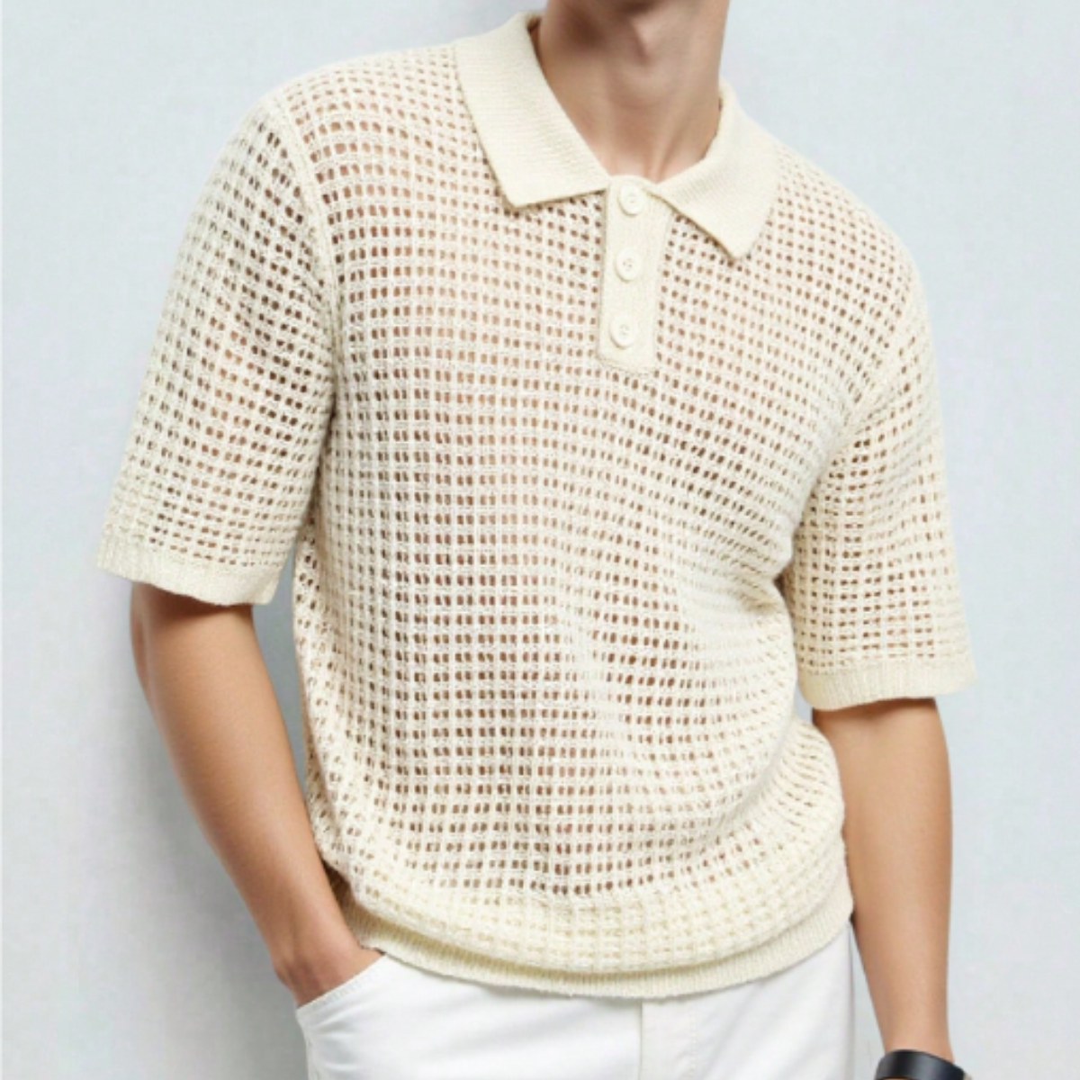 The Darlinghurst Men’s Short Sleeve Knitted Polo Shirt Solid Colour Casual Top