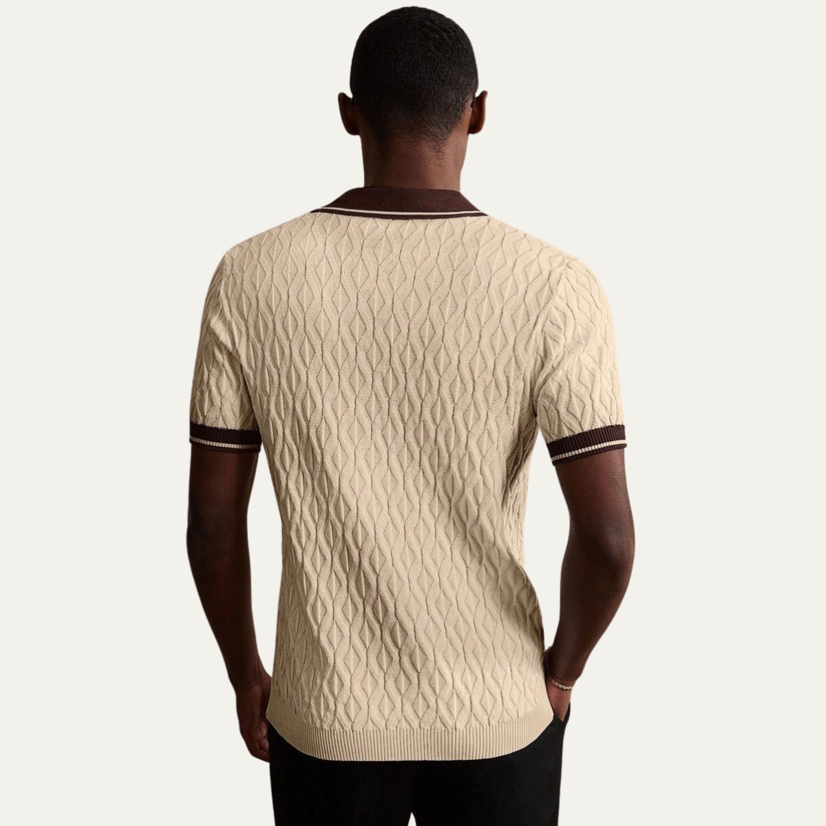 The St Andrews Men’s Jacquard Short Sleeve Polo Shirt