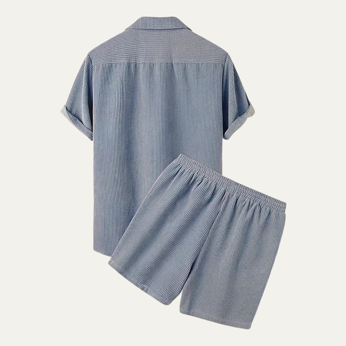 The Ancona Men’s Lounge Co Ord Set - Shirt & Drawstring Shorts