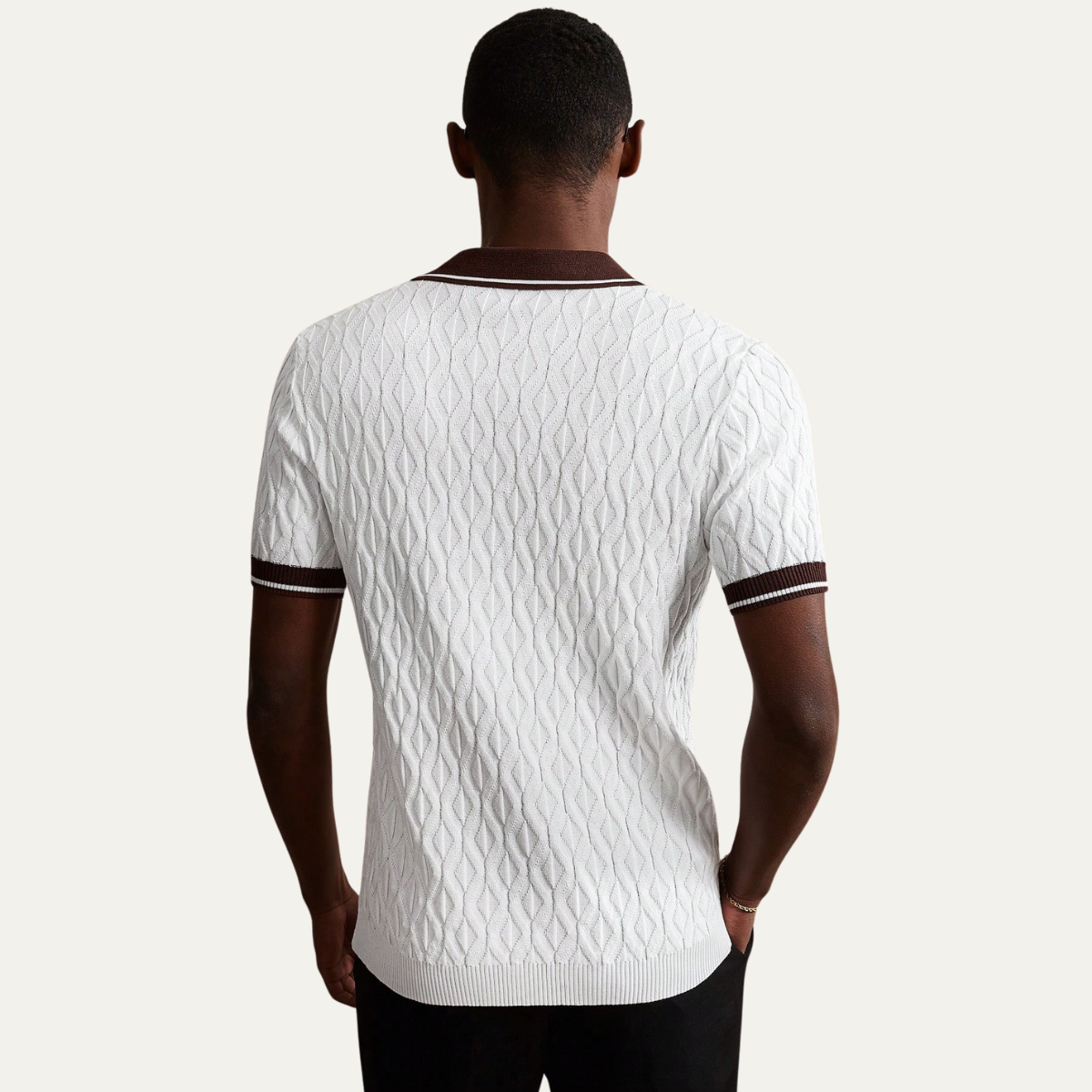 The St Andrews Men’s Jacquard Short Sleeve Polo Shirt