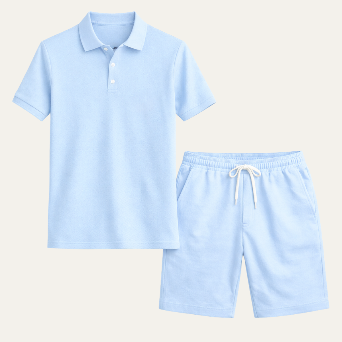 The Dunrobin Men’s Lightweight Summer Set - Polo Shirt & Shorts