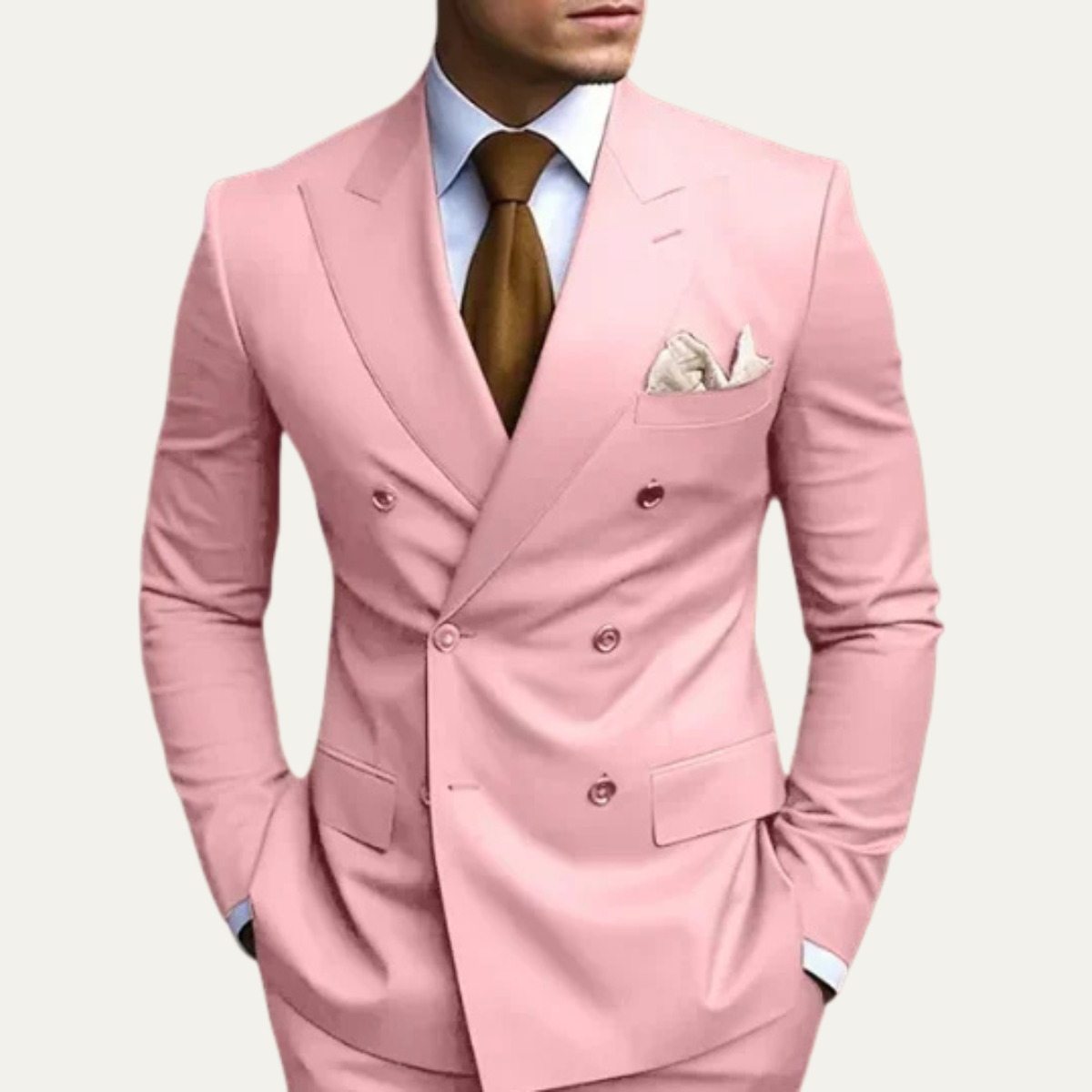 The Garda Men’s Double Breasted Suit – Classic Formal Jacket and Pants Set