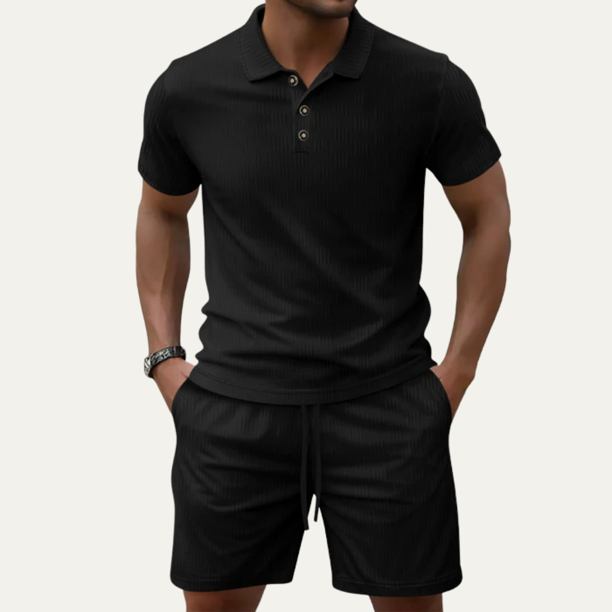 The Ragusa Men’s Casual Summer Set - Polo Shirt & Shorts Set