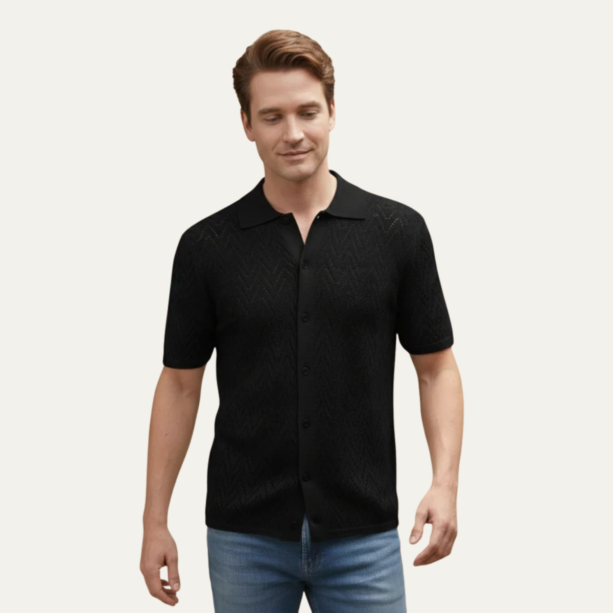 The Firenze Men’s Classic Textured Polo Shirt