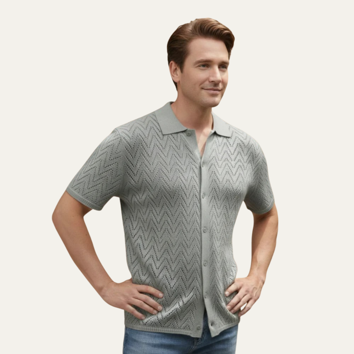 The Firenze Men’s Classic Textured Polo Shirt