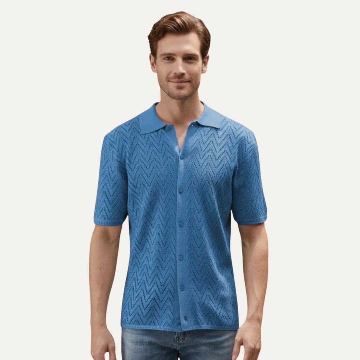 The Firenze Men’s Classic Textured Polo Shirt
