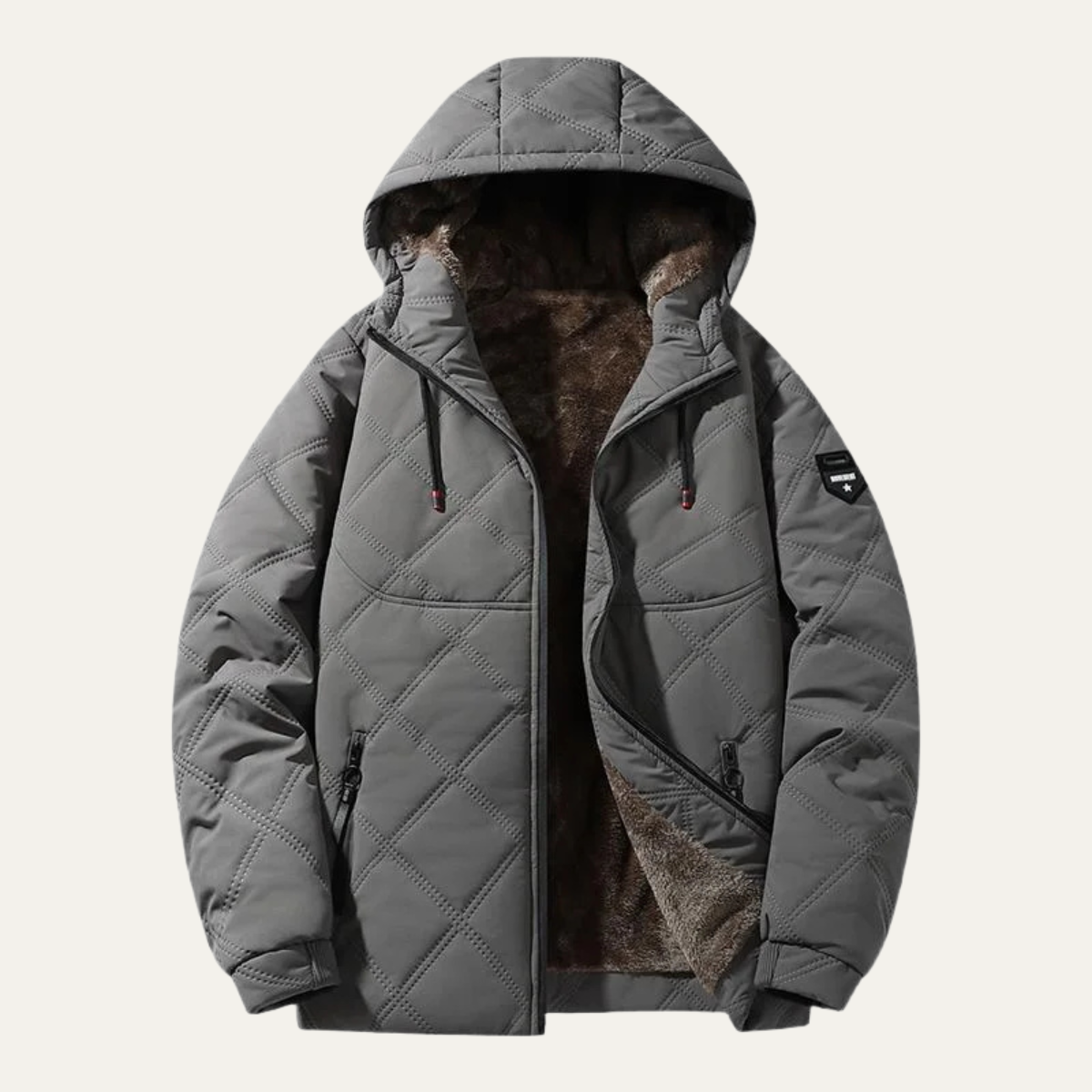 Coatbridge Men's Quilted Puffer Jacket with Fleece Lining for Winter