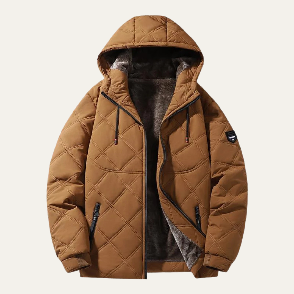 Coatbridge Men's Quilted Puffer Jacket with Fleece Lining for Winter