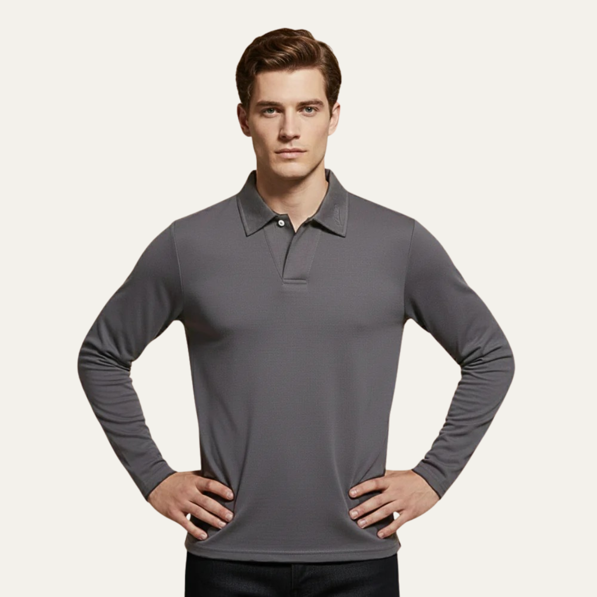 The Prato Men’s Long Sleeve Polo Shirt
