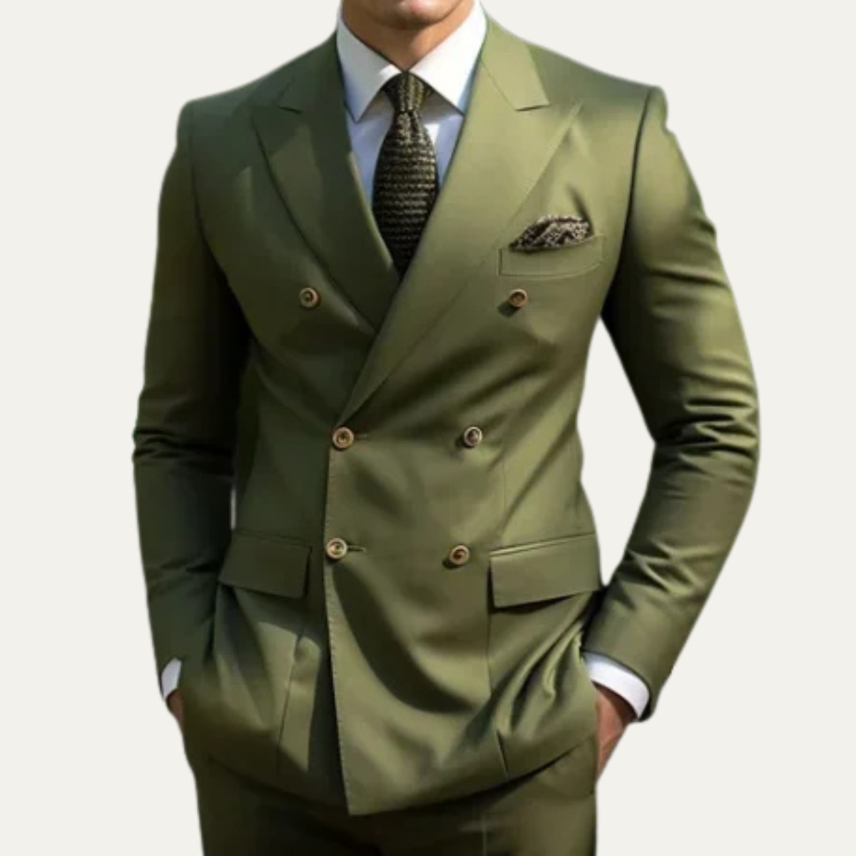 The Garda Men’s Double Breasted Suit – Classic Formal Jacket and Trousers Set