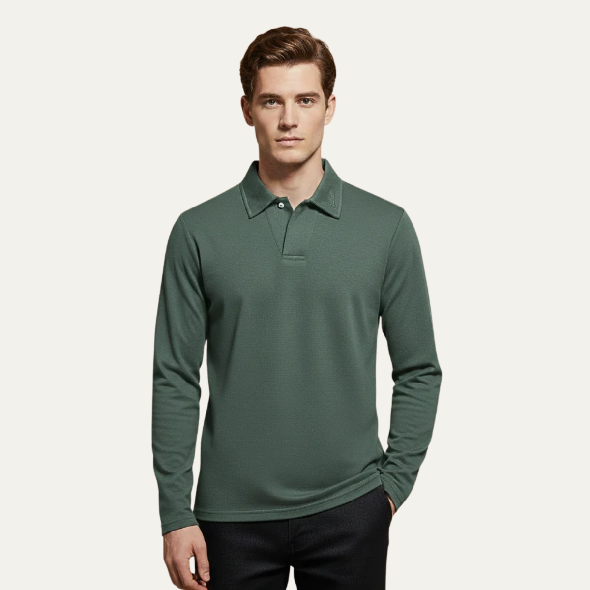 The Prato Men’s Long Sleeve Polo Shirt