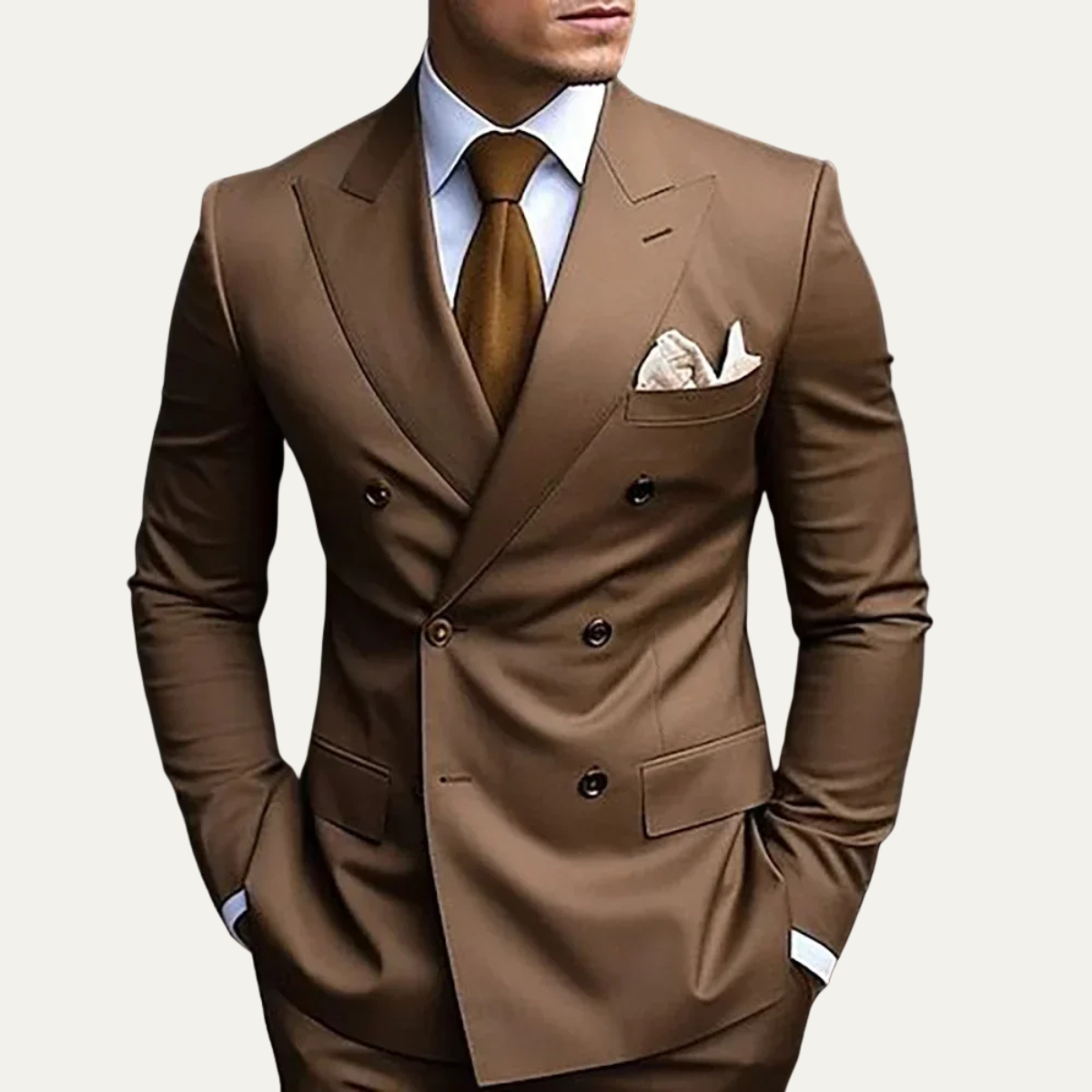 The Garda Men’s Double Breasted Suit – Classic Formal Jacket and Trousers Set