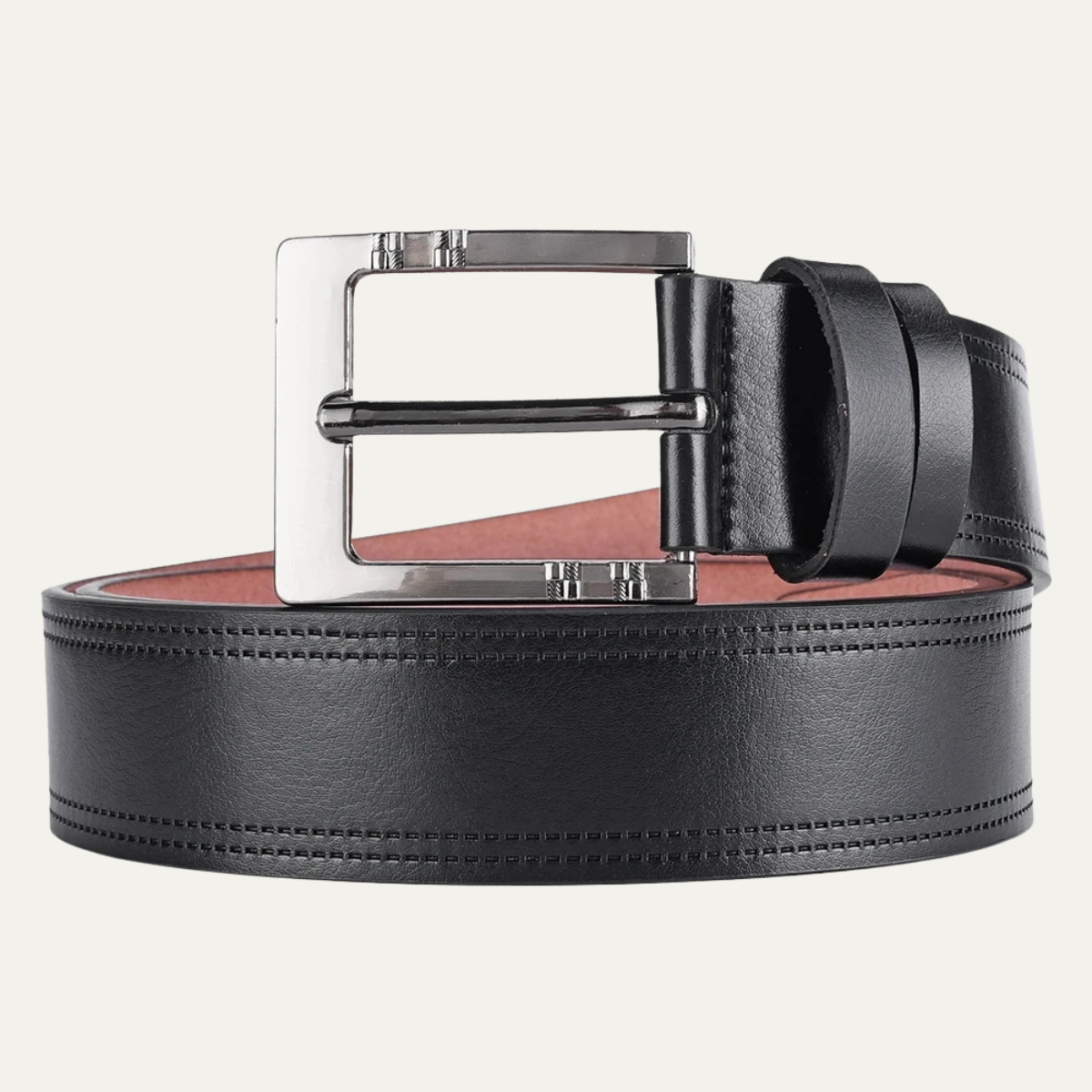 Men’s Leather Belt with Pin Buckle