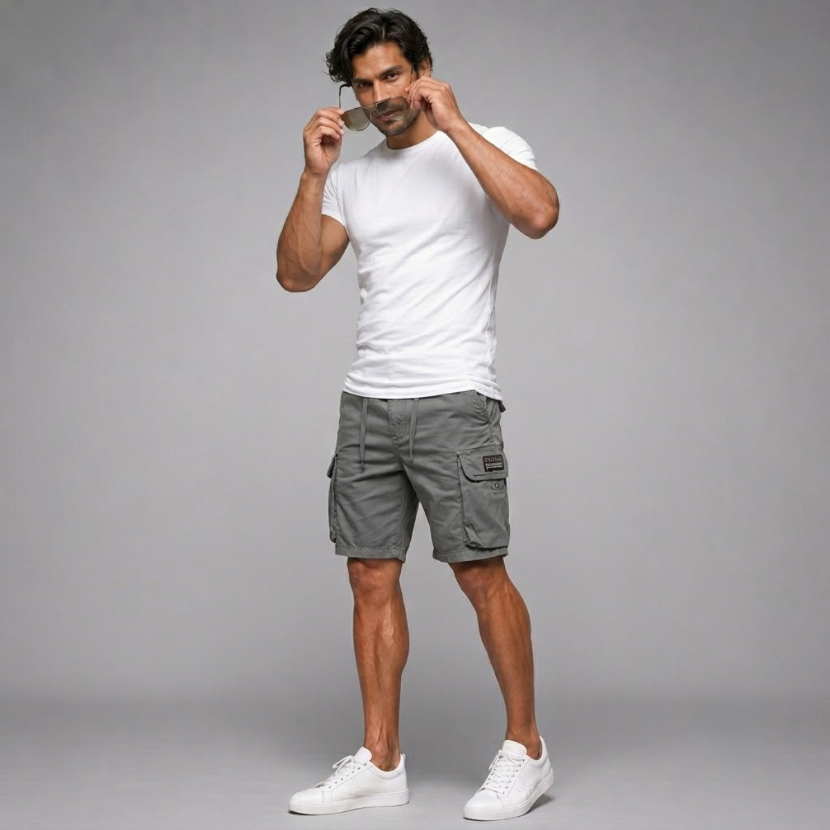 The Richmond Men’s Utility Cotton Cargo Shorts