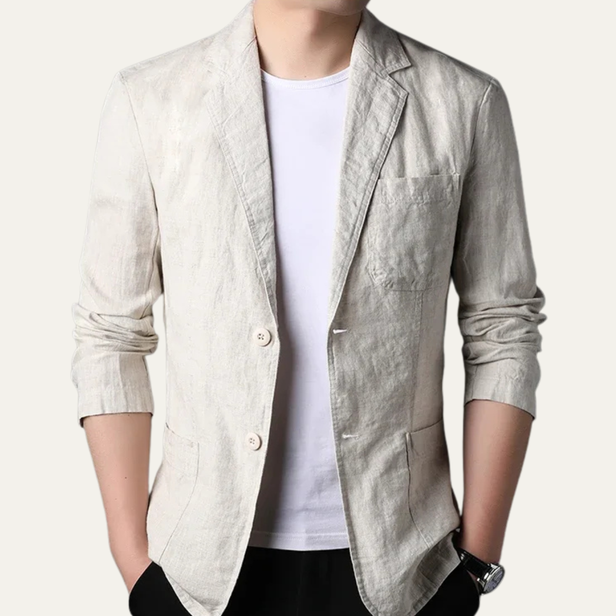 The Cortina Men’s Lightweight Casual Linen Blazer Suit