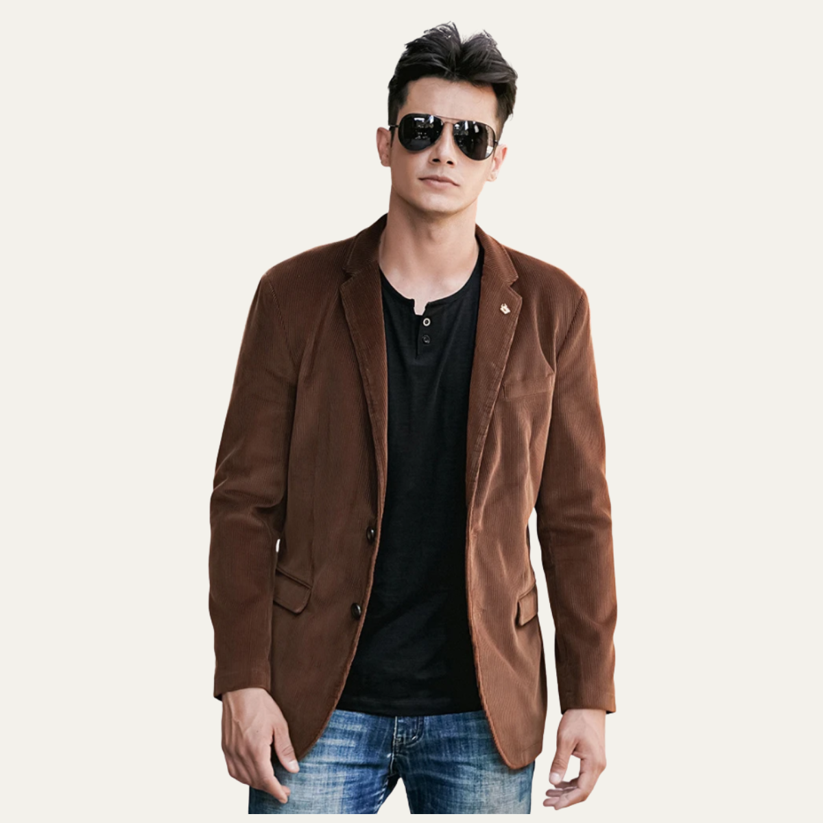 The Ridgewell Men’s Vintage Corduroy Blazer with Elbow Patches