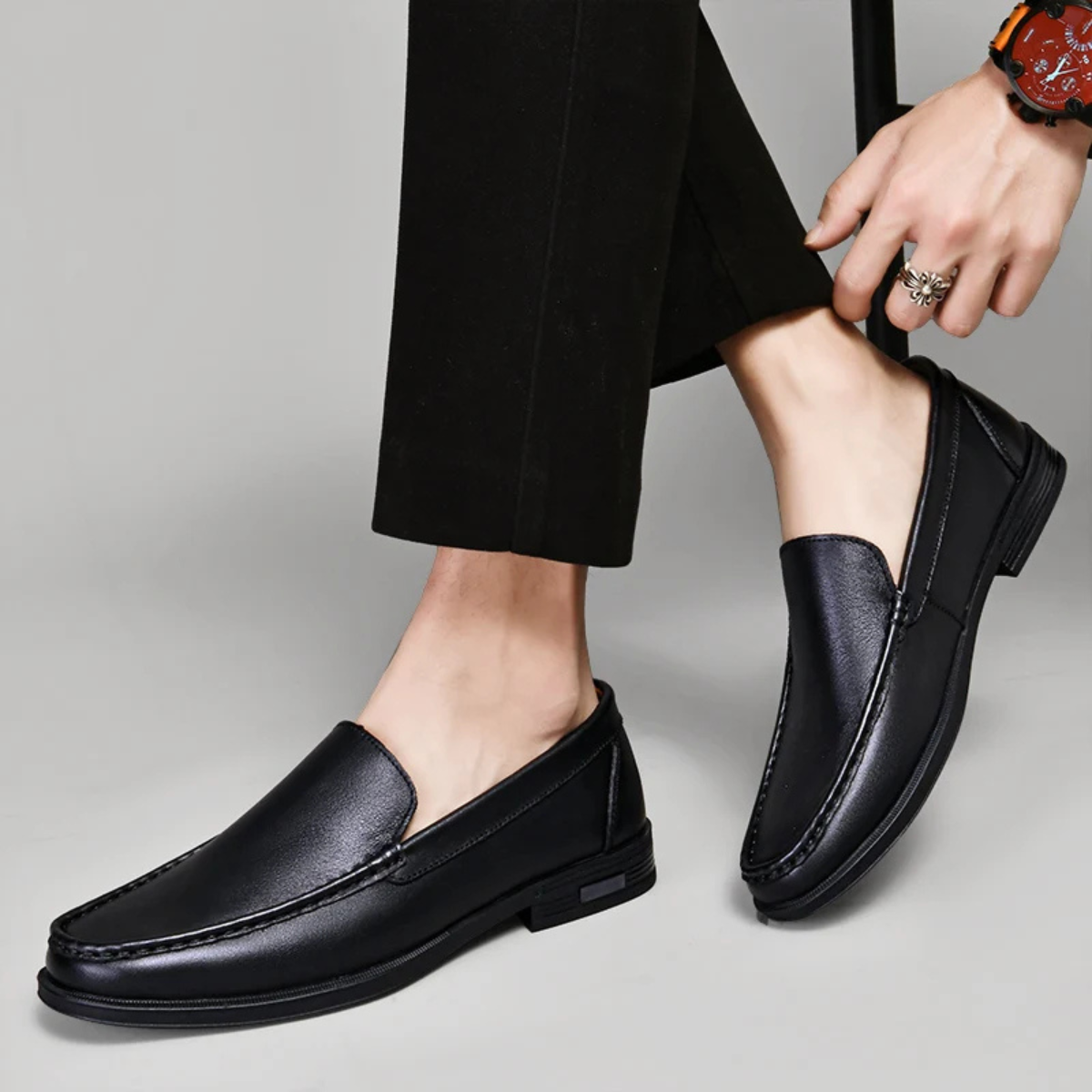 The Lecco Men’s Casual Trendy Leather Loafers