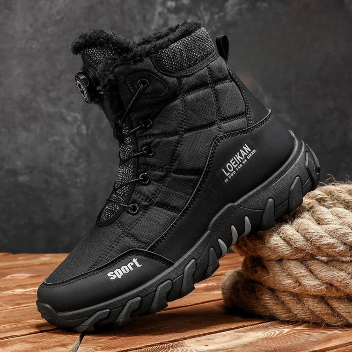 Northpark Men's Trendy Plush-Lined Winter Boots
