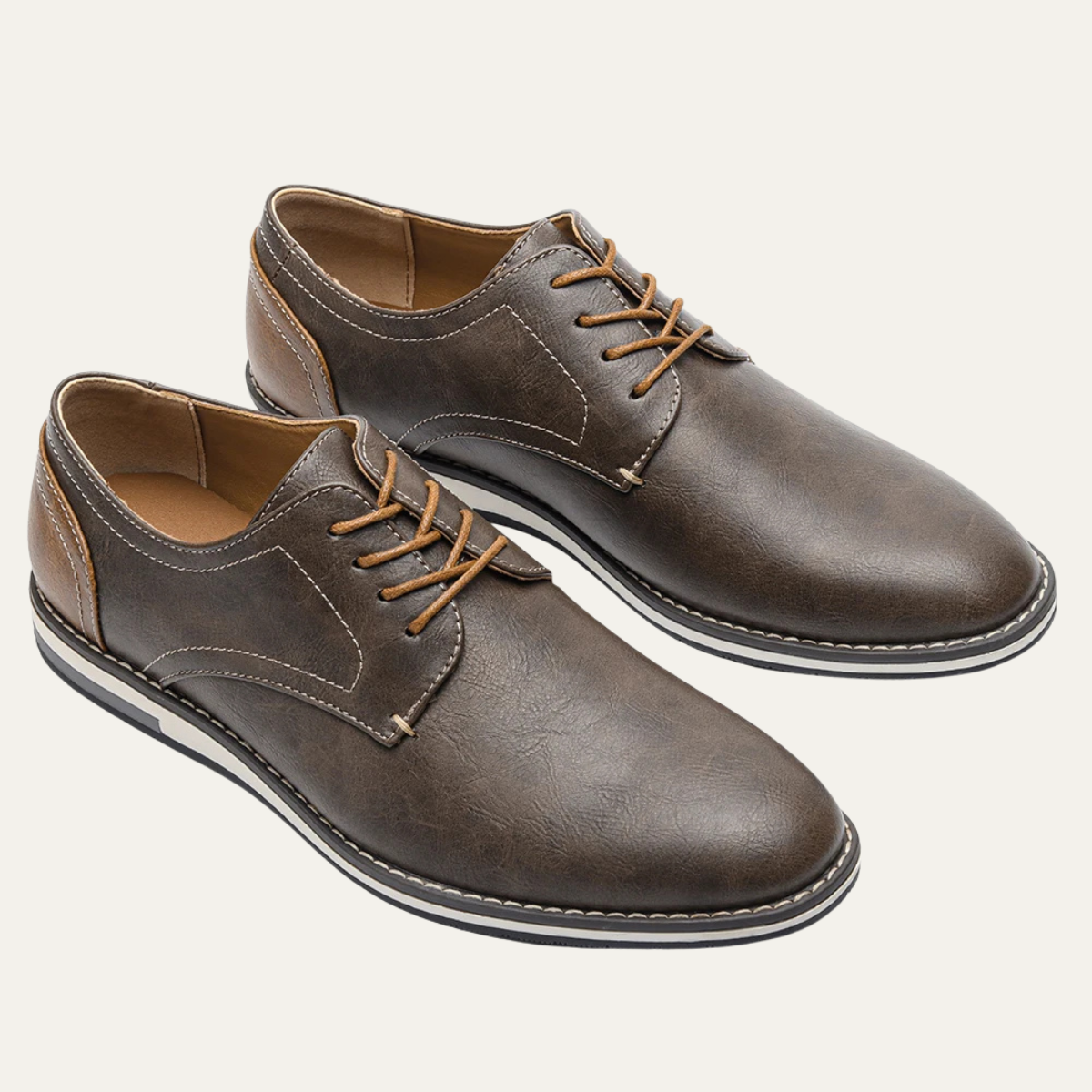 The Hartwell Men’s Two Tone Casual Oxford Leather Trainers