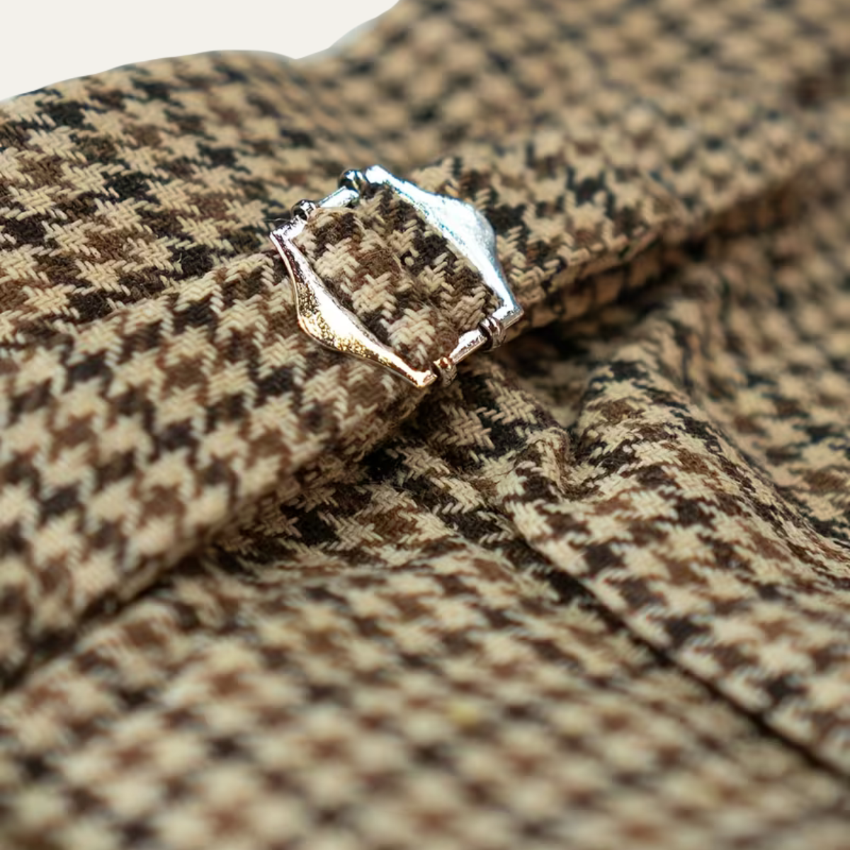 The Barossa Men’s High Waisted Houndstooth Vintage Dress Trousers