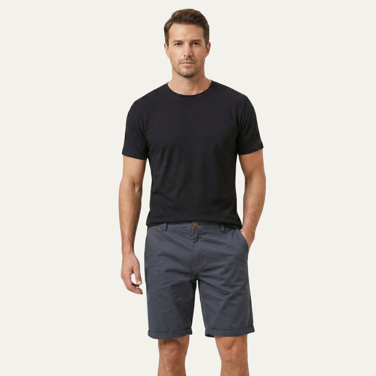 Men’s Summer Chino Shorts – Cotton Stretch Trendy Beach Shorts