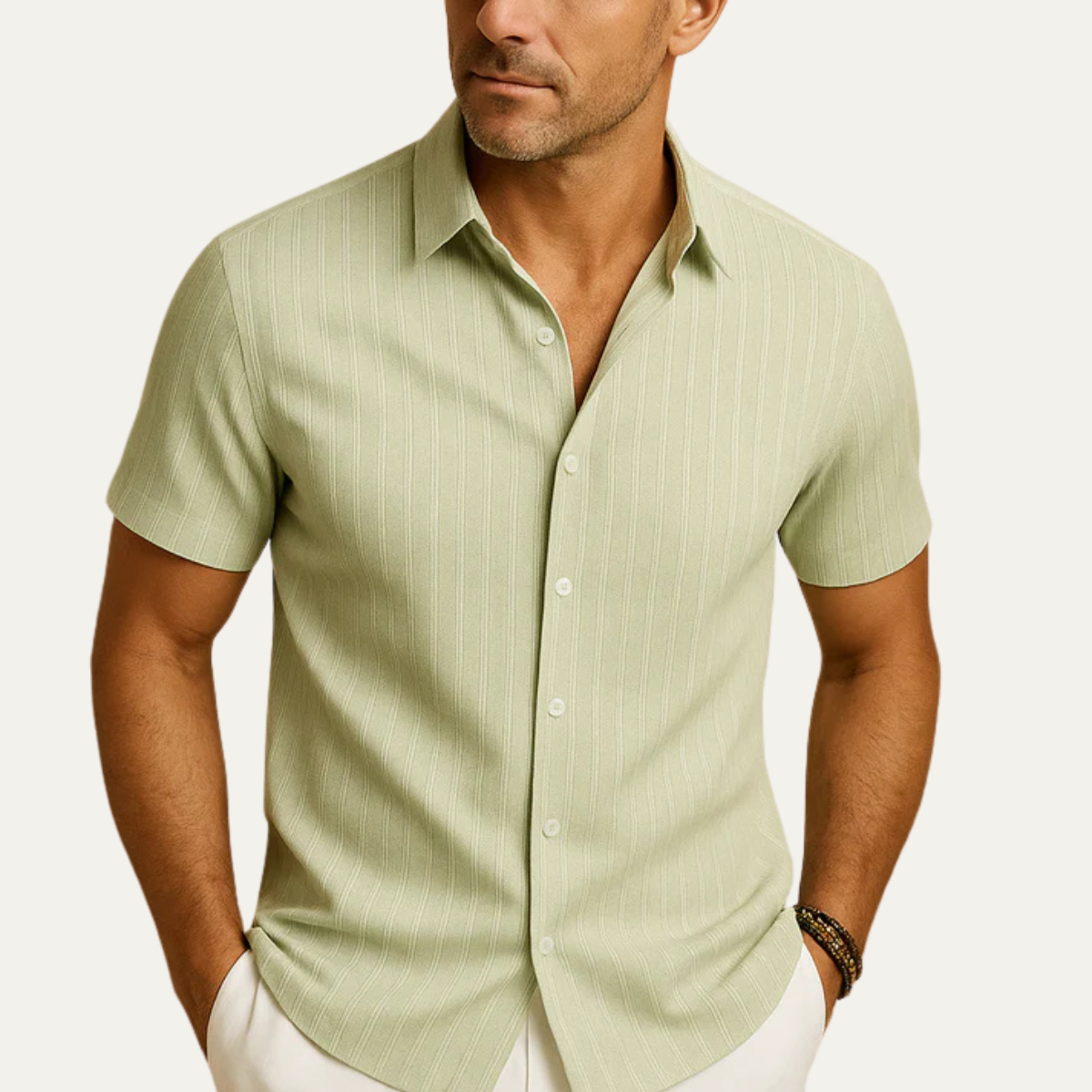 The Lazise Men's Short Sleeve Button Shirt