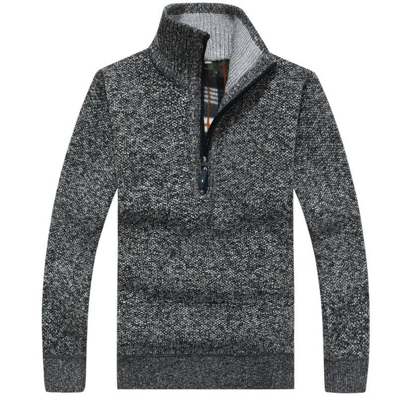 The Lacock Men's Mock Neck Half Zip Jumper