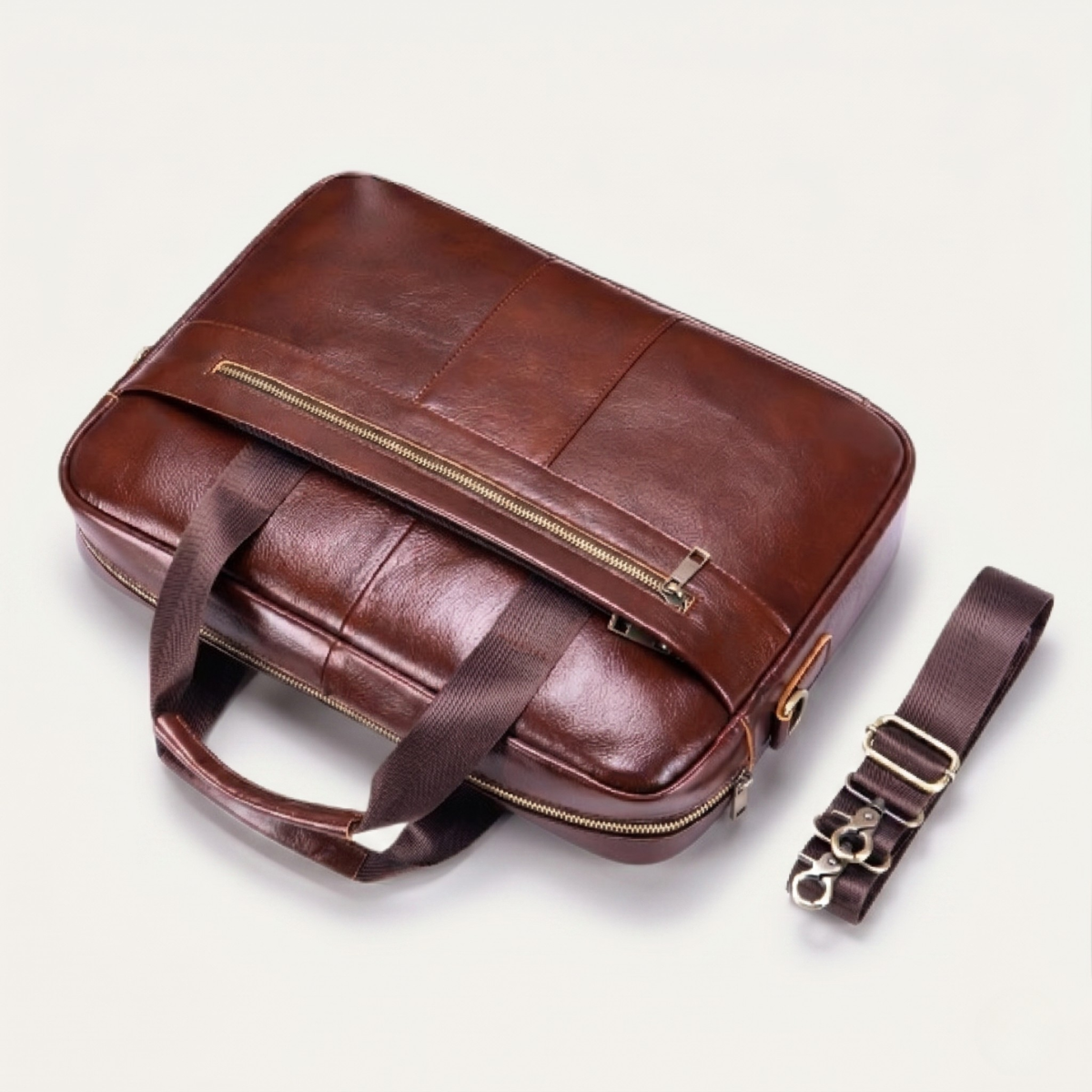 Men’s Genuine Leather Business Shoulder Bag