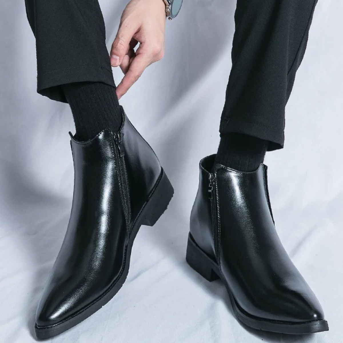 The Panarea Men’s Classic Leather Chelsea Slip On Boots
