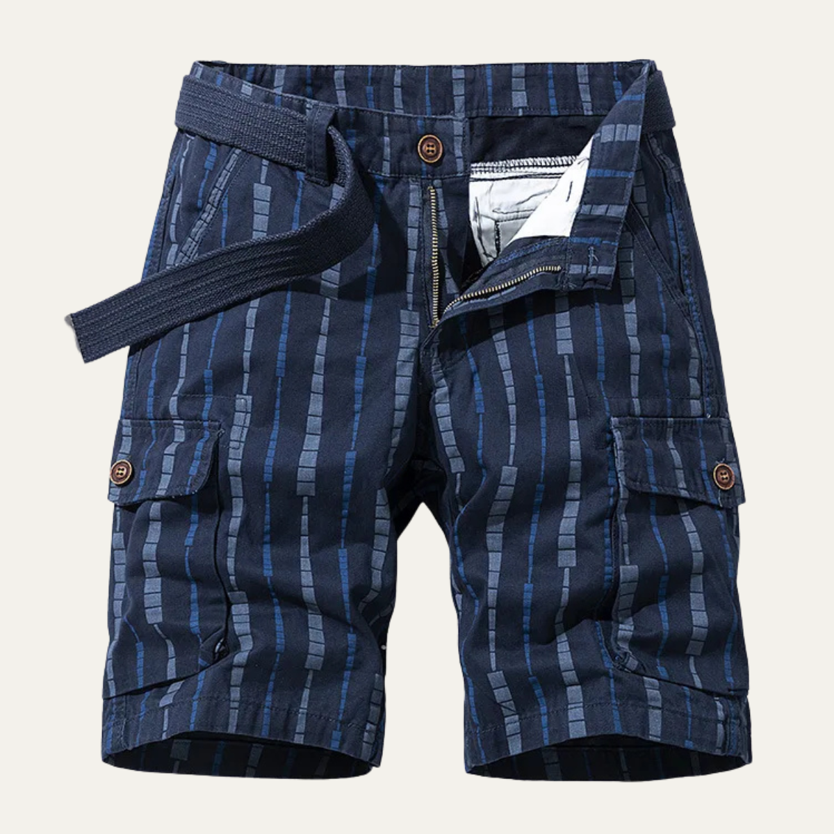 The Garda Men’s Relaxed Vertical Stripe Cargo Shorts