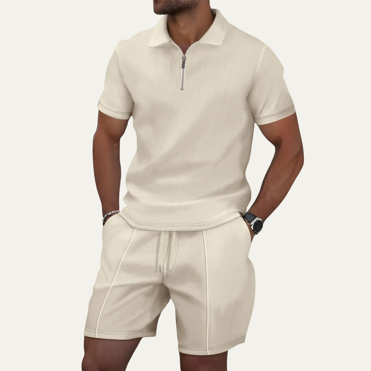 The Merano Men’s Polo Shirt and Shorts Set – Casual Two Piece Outfit