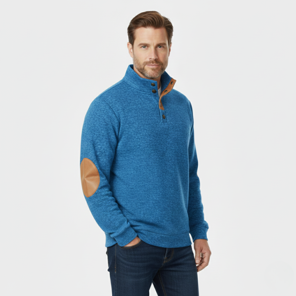 Tarvisio Men's Heritage Knitted Sweater with Elbow Patches