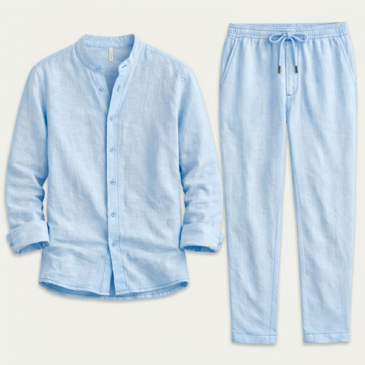 The Barolo Men’s Linen Shirt and Trousers Set – Trendy Two Piece Outfit