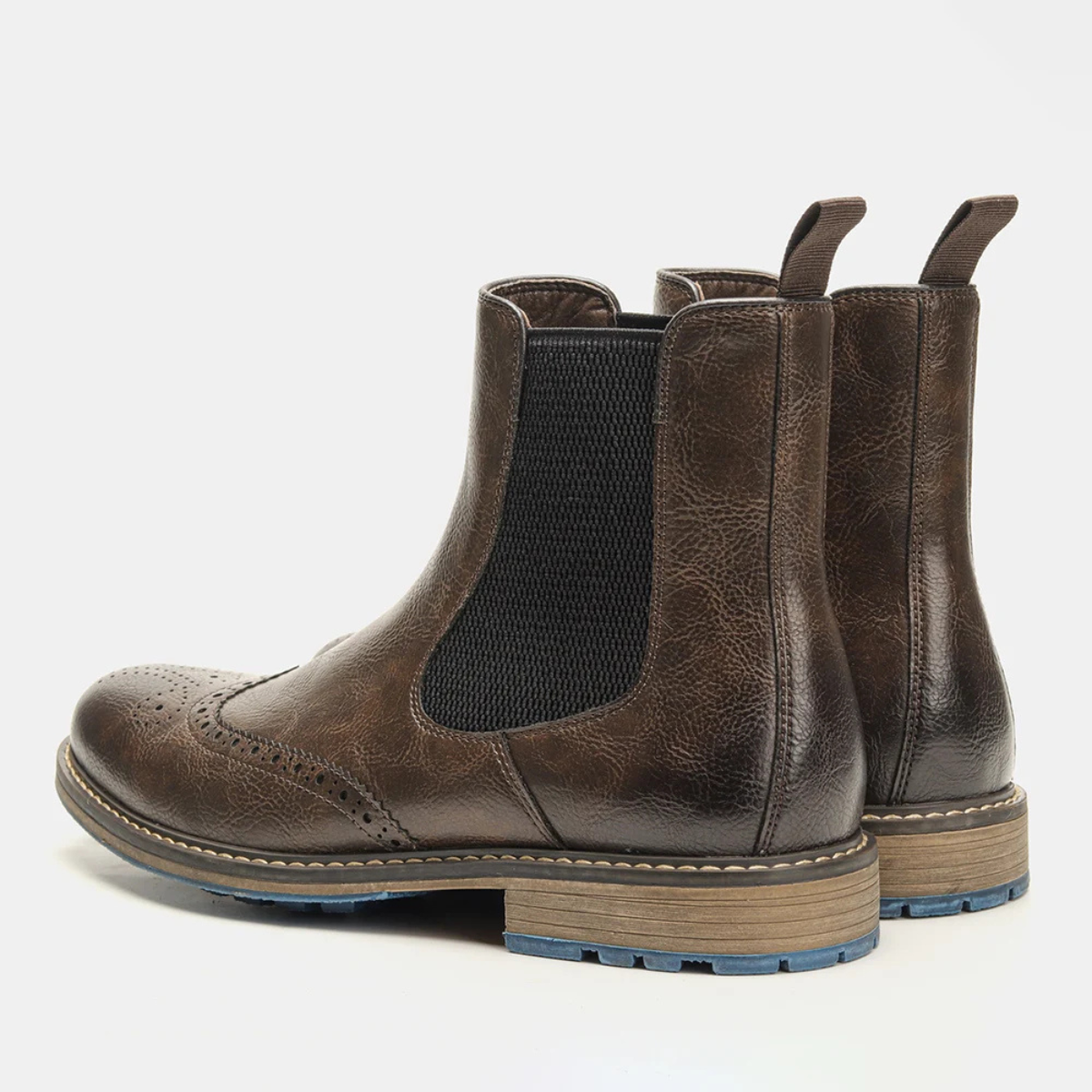 The Monopoli Men’s Classic Brogue Slip On Chelsea Boots