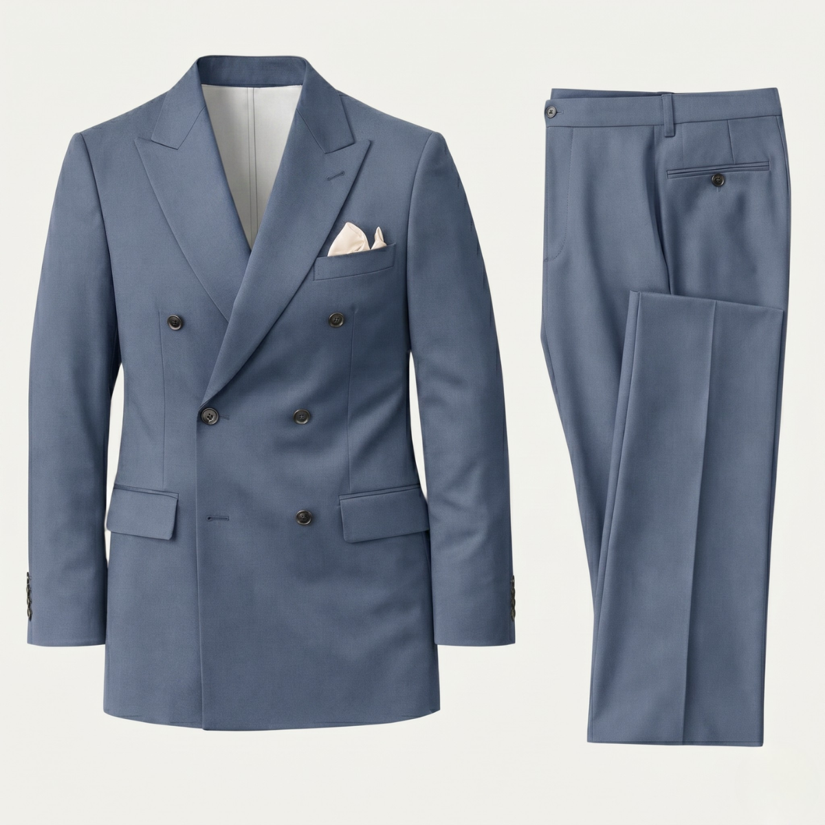 The Trento Men’s Double Breasted Suit – Classic Formal Jacket and Trousers Set