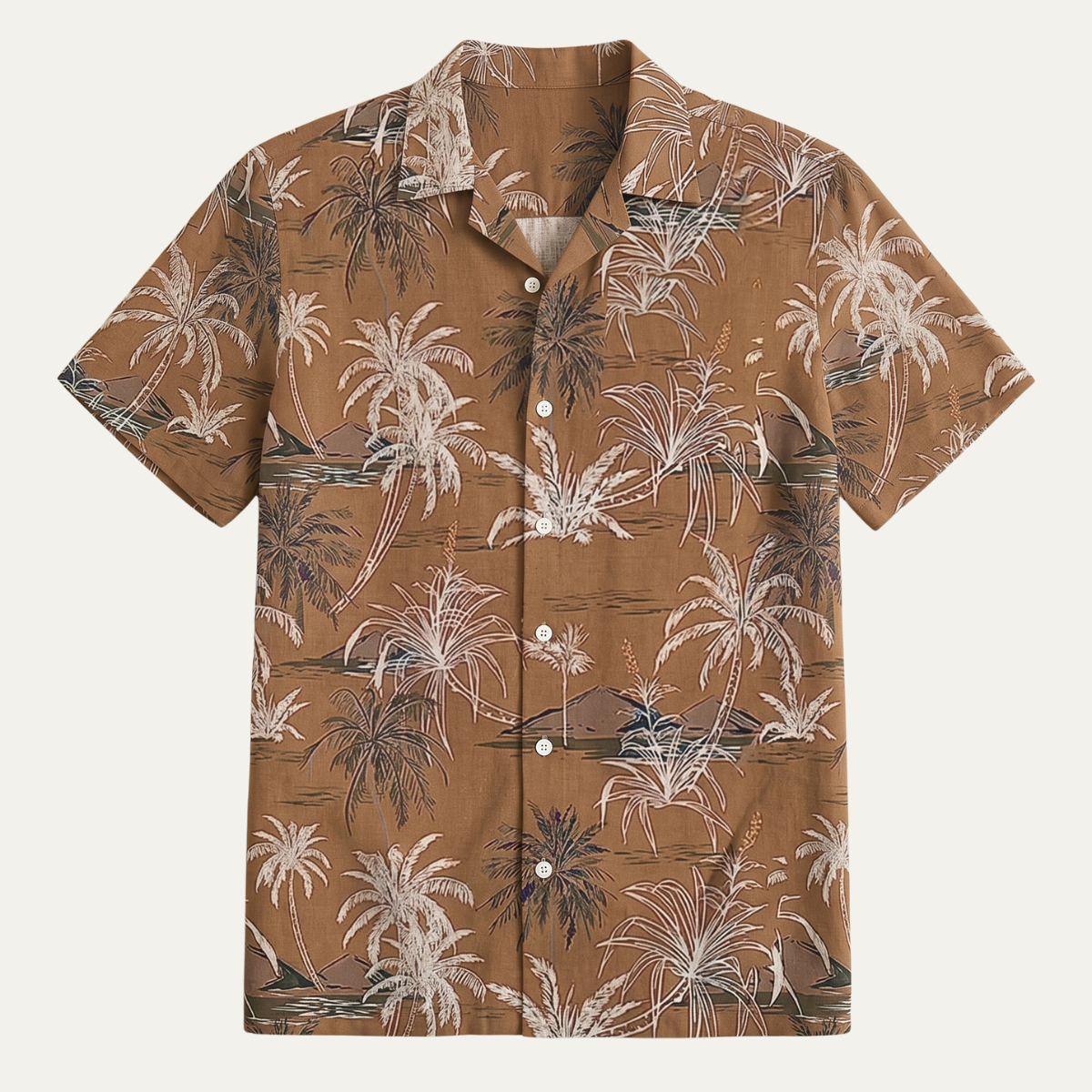 The Cotswolds Men’s Palm Tree Print Short Sleeve Shirt
