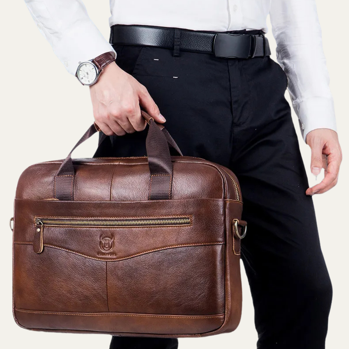 Men’s Business Messenger Leather Shoulder Bag