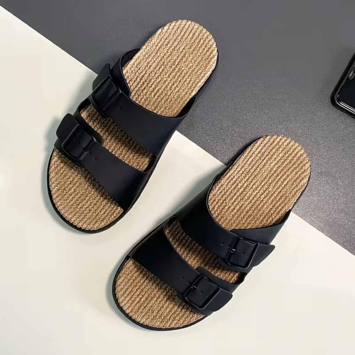The Garda Men’s Classic Double Buckle Slip On Sandals